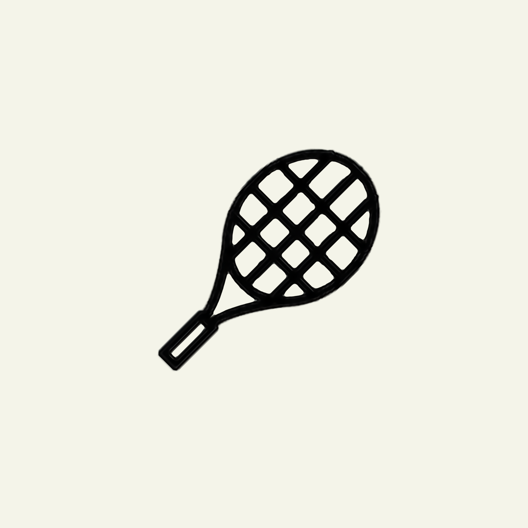 tennis racket black icon