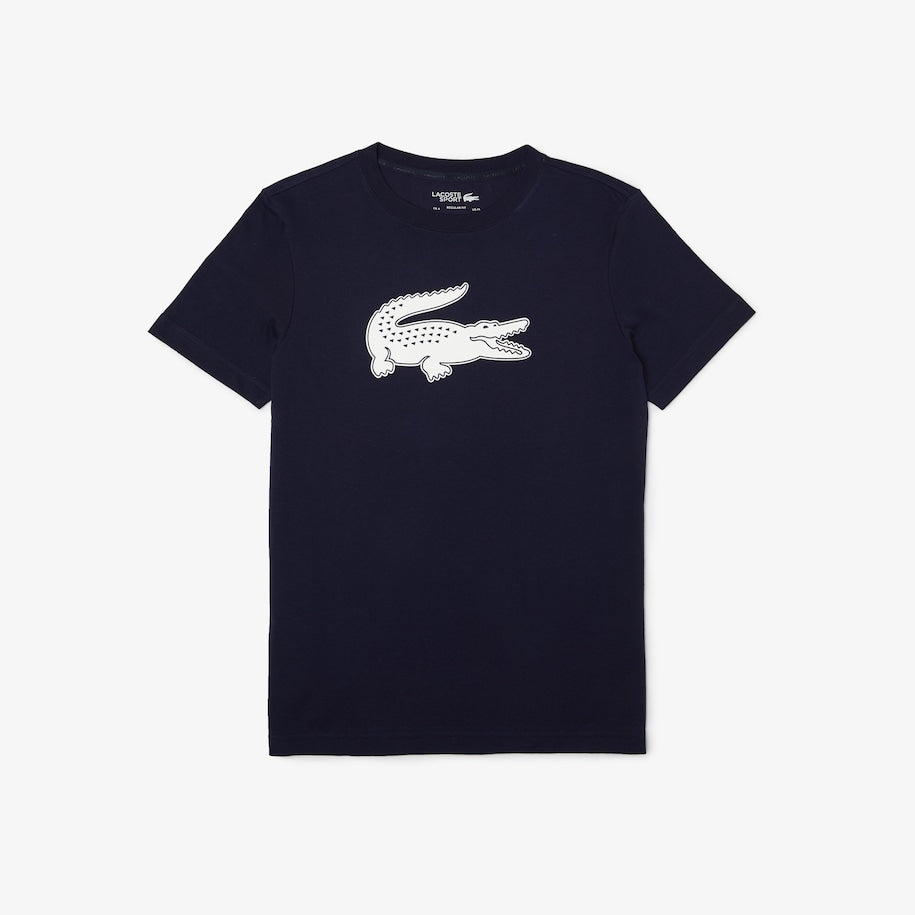 Lacoste Sport-T-shirt heren ademende jersey met 3D-krokodillenprint